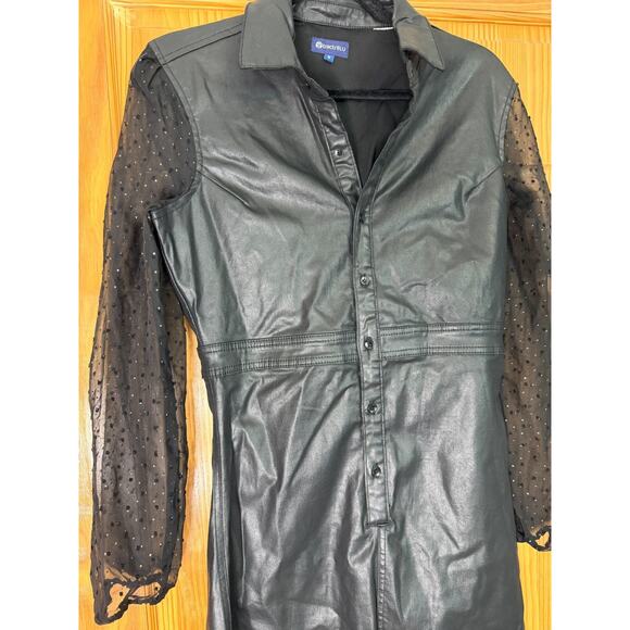 tractrBlu Dress Black Size SM Fun See Through Sleeves - Picture 6 of 6